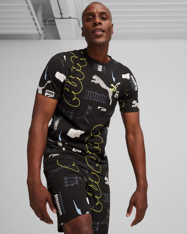 Prodotto: PUMA - T-SHIRT CLASSICS BRAND LOVE AOP NERA DA UOMO - 624281-01