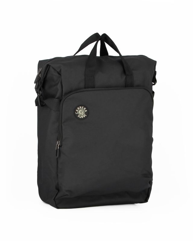 Prodotto: CARRERA - Zaino ufficio nero con tasca frontale e tasca interna porta tablet/pc