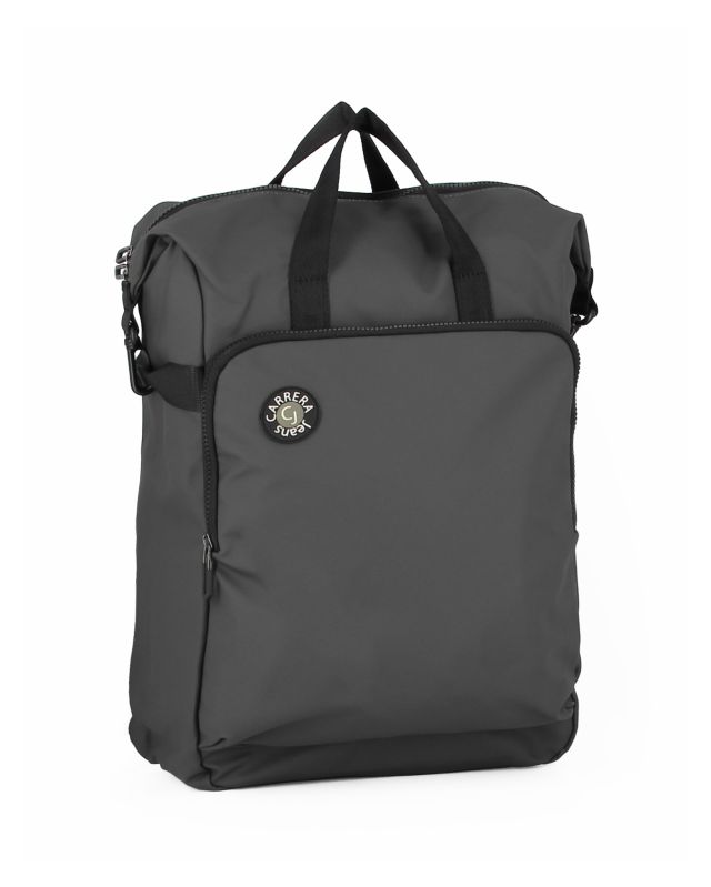 Prodotto: CARRERA - Zaino ufficio grigio scuro con tasca frontale e tasca interna porta tablet/pc