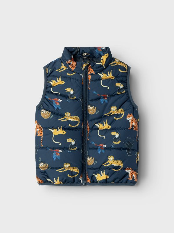 Prodotto: NAME IT - SMANICATO BLU DA BAMBINO  CON STAMPA DINOSAURI