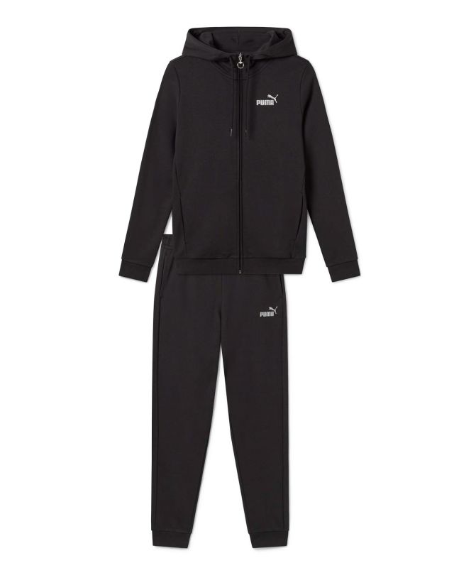 Prodotto: PUMA - Tuta completa nera da donna con zip e cappuccio