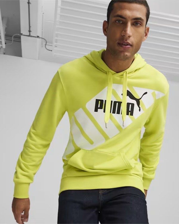 Prodotto: PUMA - SWEAT CON CAPPUCCIO POWER GRAPHIC HD TR LIME DA UOMO - 678963-38