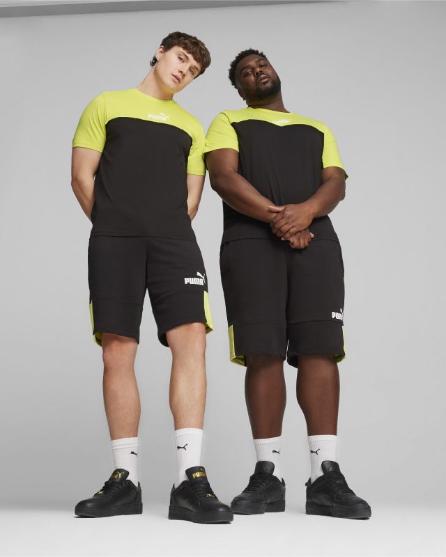 Prodotto: PUMA PANTALONCINI ESS+BLOCK 10"TR NERI E LIME