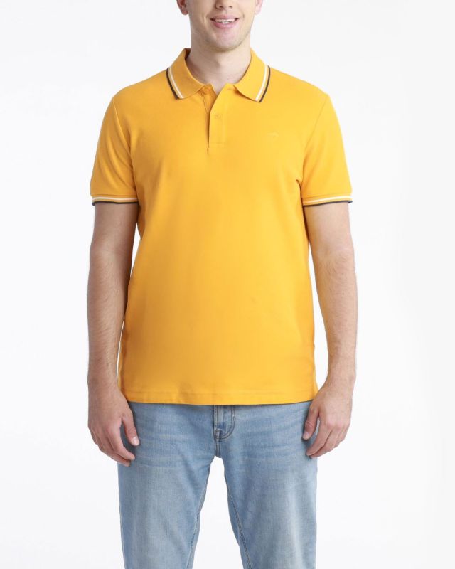 Prodotto: LOTTO - POLO MEZZA MANICA UOMO GIALLA CON RIGHINO BIANCO E BLU CLASSICA  - 219238/1SX