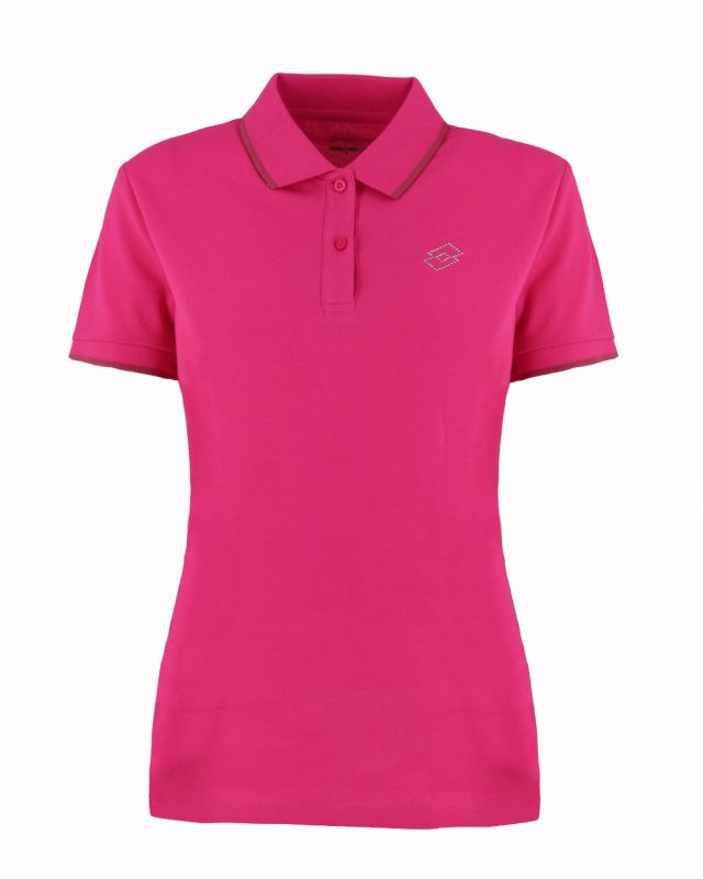 Prodotto: LOTTO - POLO  MEZZA MANICA DONNA CLASSICA STC PQ FUXIA CON RIGHINO BORDEAUX - 213501/0NW