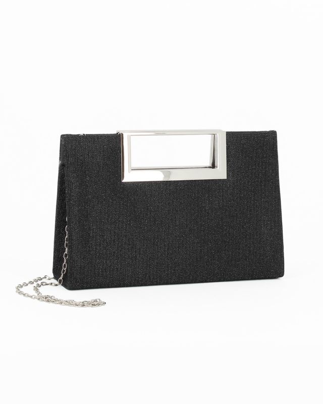 Prodotto: DIVAS - Clutch rettangolare nera in lurex