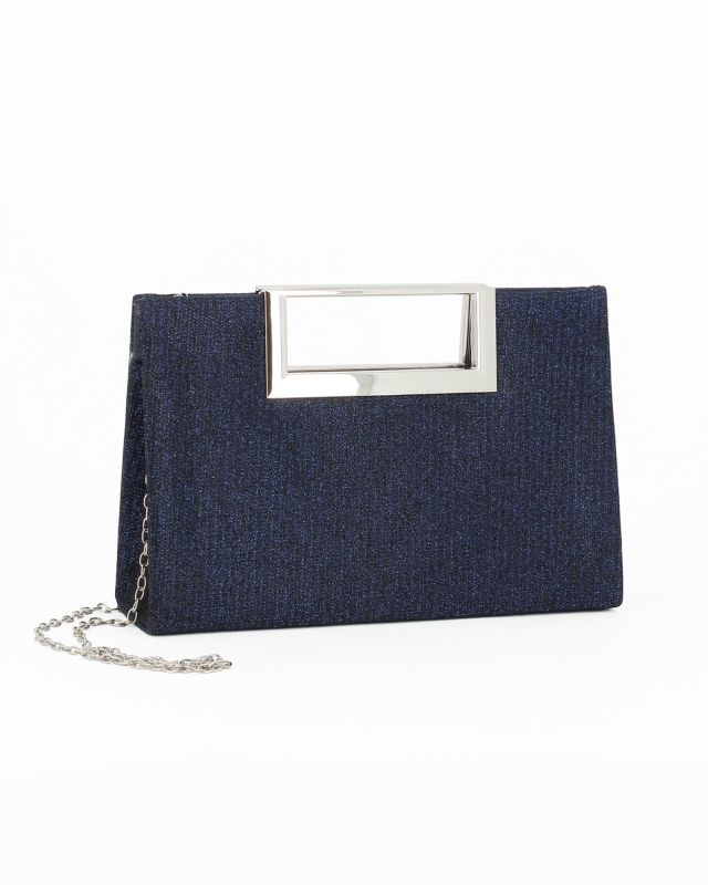 Prodotto: DIVAS - Clutch rettangolare blu in lurex