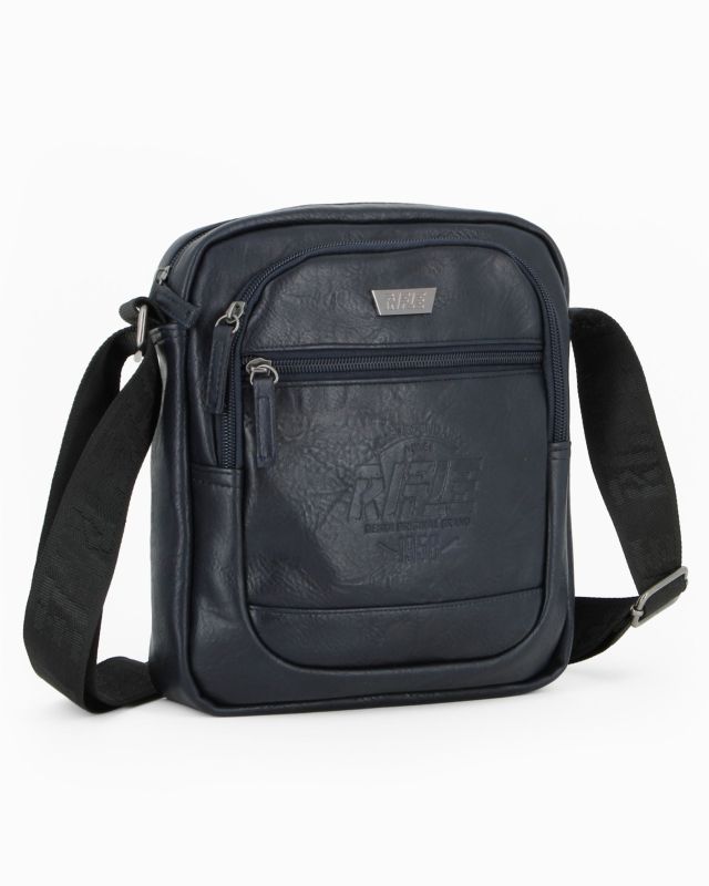 Prodotto: RIFLE - Borsello blu con doppia tasca frontale