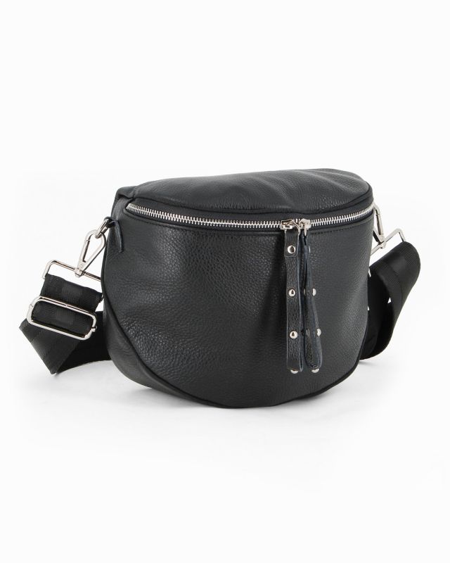 Prodotto: NARDINI - Marsupio nero da donna in VERA PELLE - MADE IN ITALY