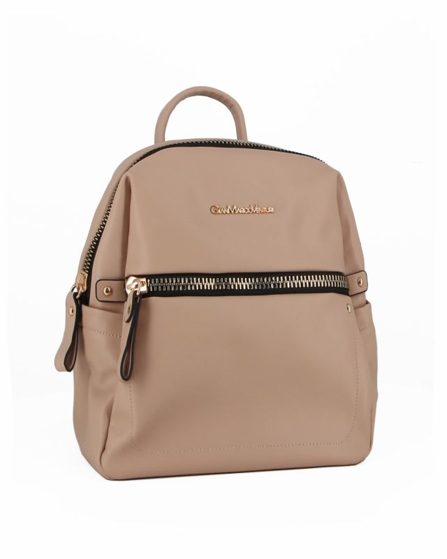 Prodotto: GIANMARCO VENTURI - ZAINO BEIGE SCURO  ZIP GRANDE