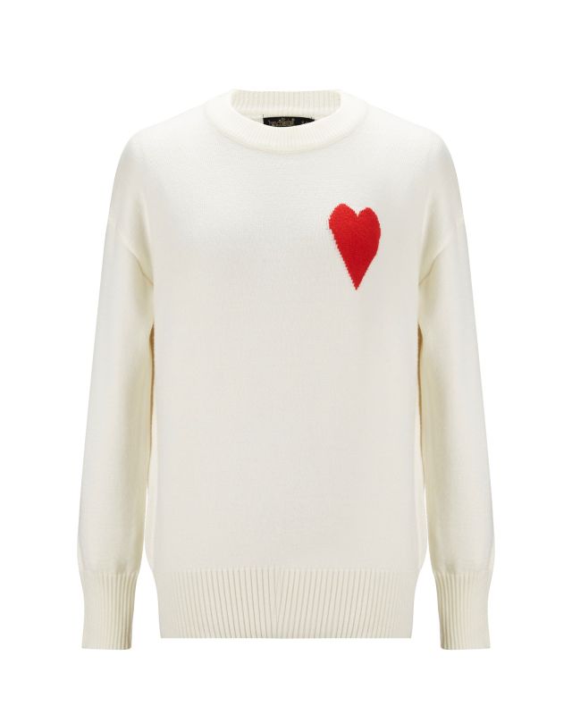 Prodotto: BACHATA - Maglia manica lunga grigia con cuore