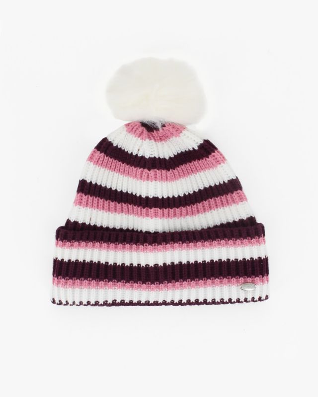 Prodotto: BRUGI - CAPPELLO MULTICOLOR DA DONNA CON PON PON STRIPE  -  ZH2G-6435_QG1