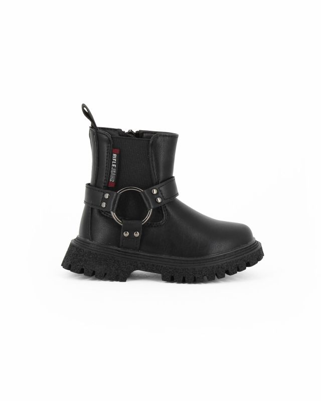 Prodotto: RIFLE - Stivale nero da bimba con zip laterale