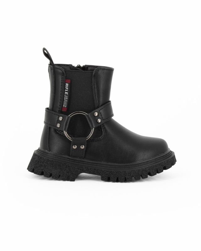 Prodotto: RIFLE - Stivale nero da bambina con zip laterale