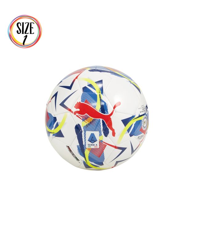 Prodotto: PUMA - PALLONE MINI ORBITA SERIE A BIANCO/MULTICOLOR  CON LOGO ROSSO MISURA 1, 084302-03