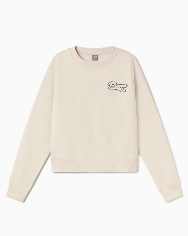 Prodotto: PUMA - FELPA PANNA SCRIPT CREW FL DA DONNA - 686901-87