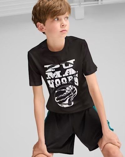 Prodotto: PUMA - TSHIRT BASKETBALL BLUEPRINT TEE JUNIOR NERA E BIANCA - 679282-51