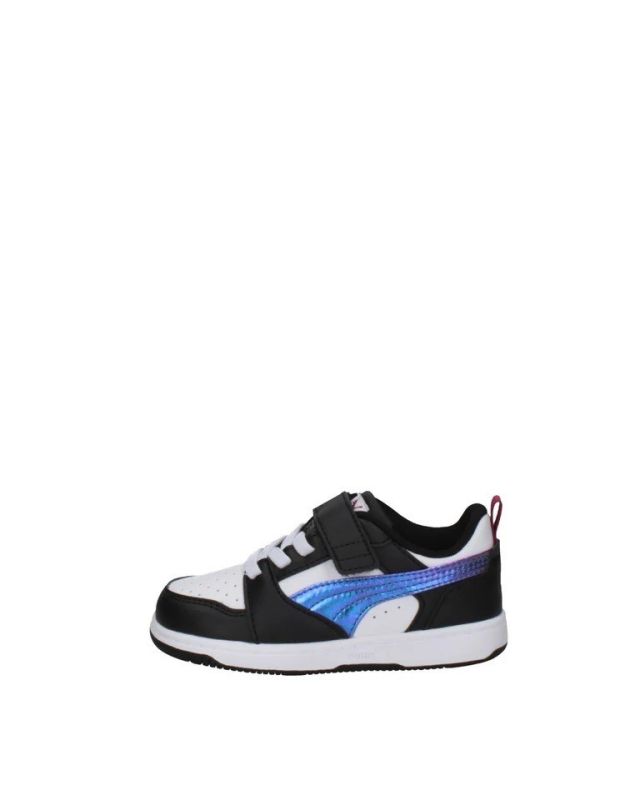 Prodotto: PUMA - Sneakers bambina REBOUND V6 LO BOUNCY SKY  con logo irridiscente numerata 20/27   399651-01