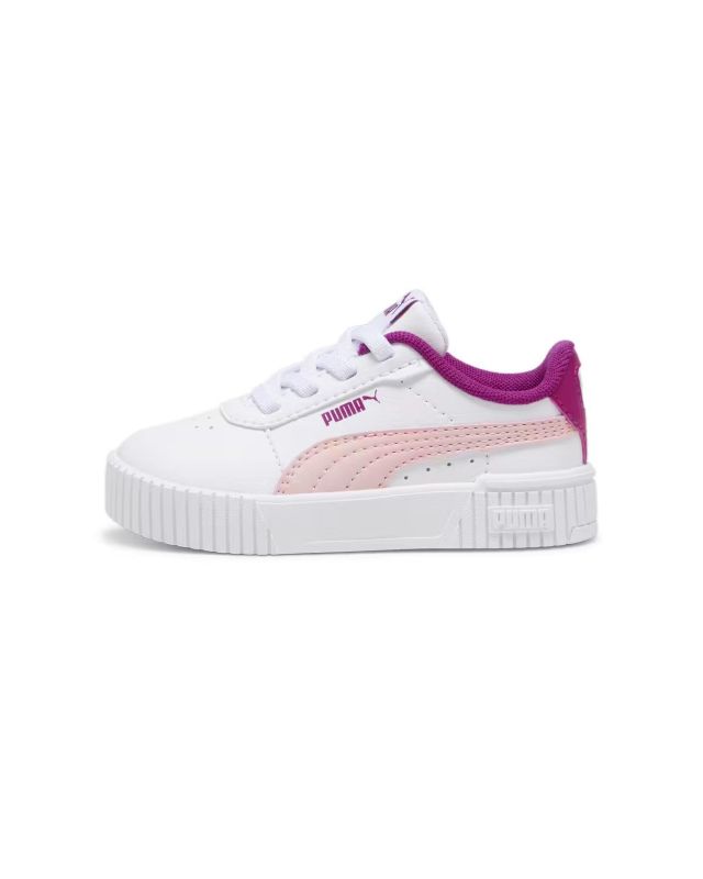 Prodotto: PUMA CARINA 2.0 PS - Scarpa bianca e rosa, numerata 28-35 1/2