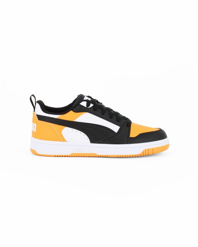 Prodotto: PUMA - SNEAKERS JUNIOR REBOUND V6 LO GS GIALLE CON DETTAGLI BIANCHI E NERI DAL 36 AL 39, 393833-18