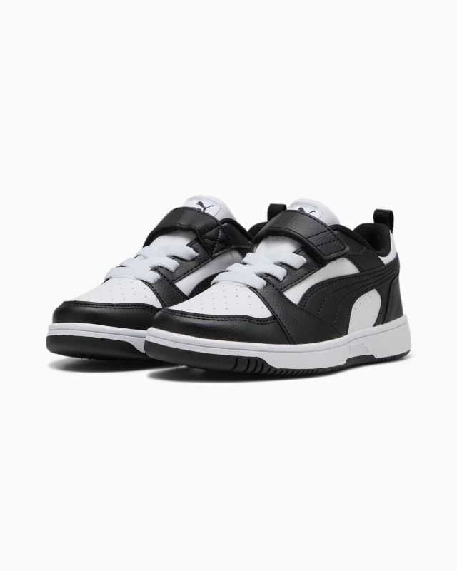 Prodotto: PUMA -  SNEAKERS KIDS REBOUND V6 LO NERA CON DETTAGLI BIANCHI DAL 28 AL 35,  397419-01