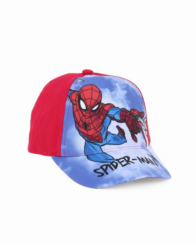 Prodotto: SPIDERMAN - Cappello baseball rosso e blu con stampa frontale e chiusura a strappo