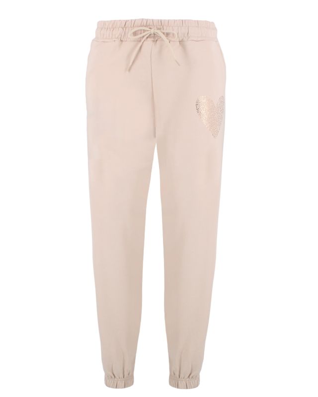 Prodotto: KEITH HARI - DONNA PANTALONE TUTA BEIGE CON POLSINO
