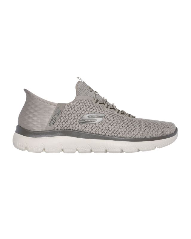 Prodotto: SKECHERS SLIP-INS SUMMITS-HIGH RANGE - Sneakers taupe con tomaia in mesh e lacci elasticizzati