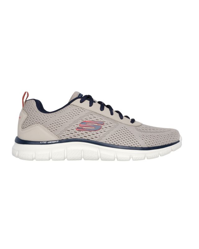 Prodotto: SKECHERS - TRACK - LESHUR - Sneakers taupe con dettagli blu
