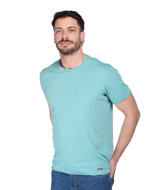 Prodotto: TSHIRT MANICA CORTA FIAMMATA 2 BOTTONI