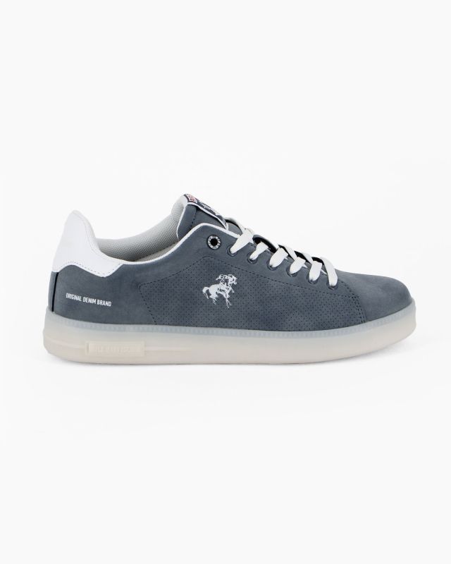 Prodotto: RIFLE - Sneakers jeans scamosciata con lacci