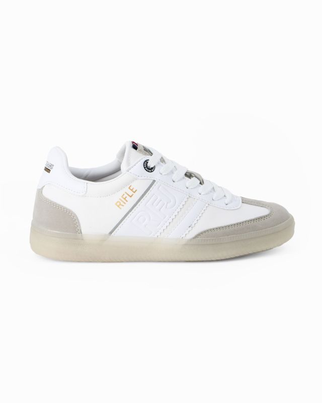 Prodotto: RIFLE - Sneakers bianca da donna con lacci