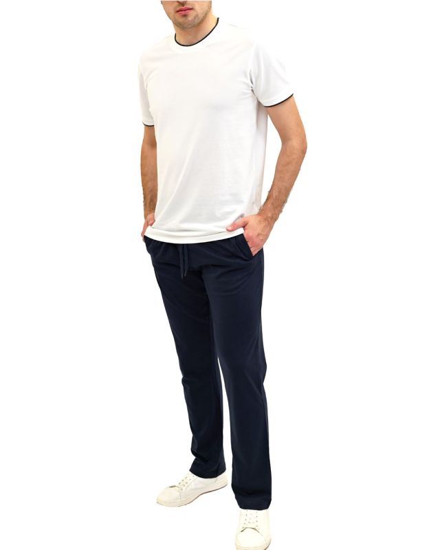 Prodotto: KEY UP - PANTALONE UOMO BLU IN JERSEY FONDO DRITTO - 2JB77/1245