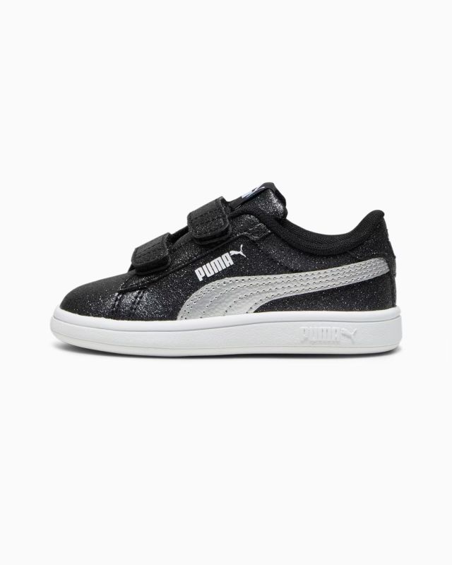 Prodotto: PUMA - SNEAKERS  BIMBA NERE GLITTERATE E GRIGIE SMASH 3.0 GLITZ PS DAL 28 AL 35, 394686-03