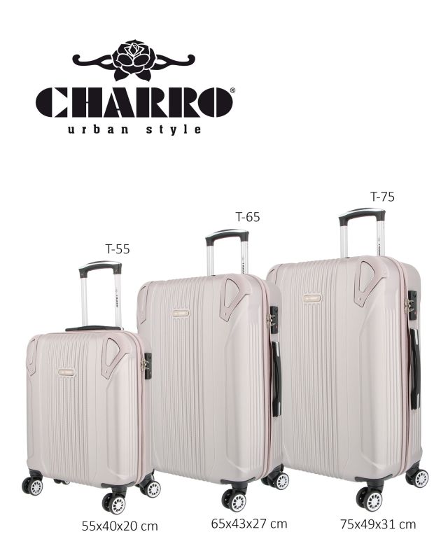 Prodotto: CHARRO - TROLLEY GRIGIO IN ABS 4 RUOTE