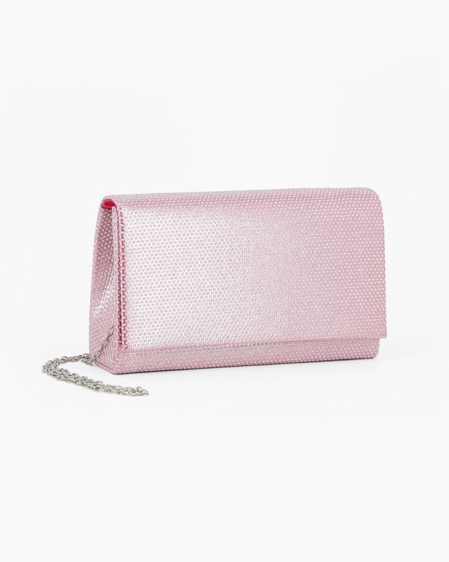 Prodotto: DIVAS - Pochette fuxia con patta tutta strass