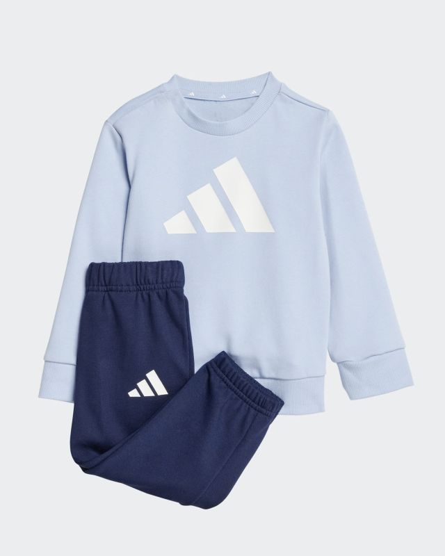 Prodotto: ADIDAS - TUTA COMPLETA BABY BLU, BIANCA E CELESTE ESSENTIALS BIG LOGO FRENCH TERRY JOGGER SET - JE1395