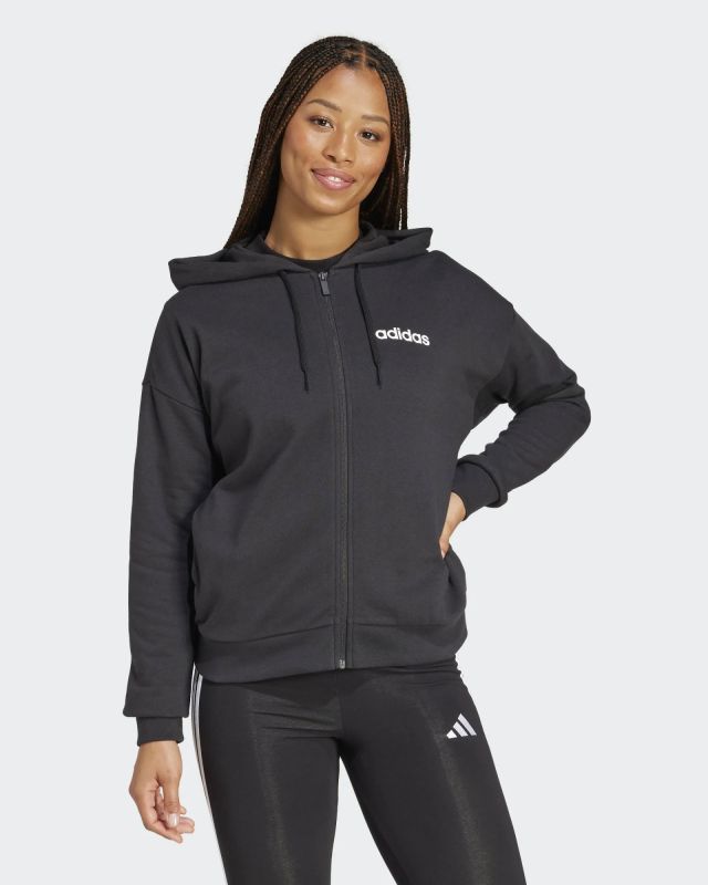 Prodotto: ADIDAS - FELPA CON CAPPUCCIO LIN FT FZ HD NERO - JC8274