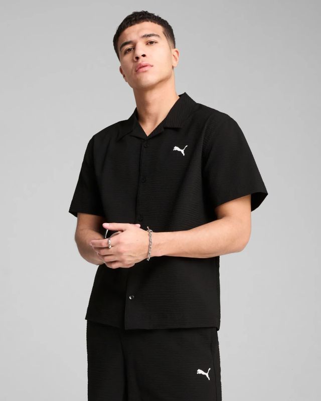 Prodotto: PUMA - CAMICIA WARDROBE ESS SEERSUCKER a maniche corte nera - 629663-01