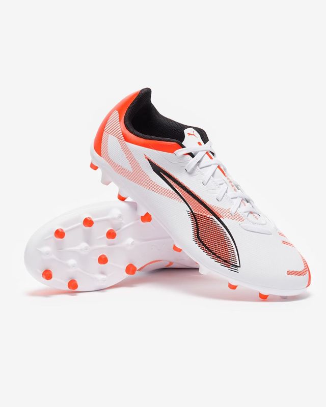 Prodotto: PUMA ULTRA 5 PLAY MG - Scarpa da calcio bianca/rosso fluo e nera - 108328-01