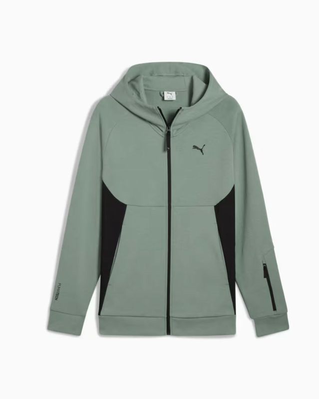 Prodotto: PUMA - FELPA CON CAPPUCCIO PUMATECH FULL-ZIP HOODIE VERDE CHIARO DA UOMO, 684605-30