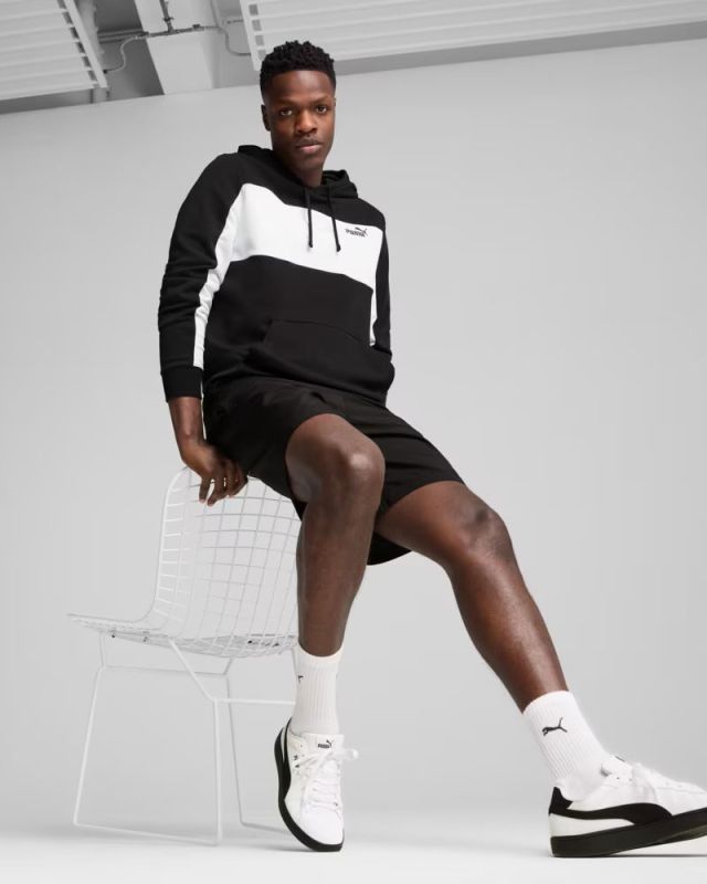 Prodotto: PUMA - FELPA CON CAPPUCCIO NERA E BIANCA ESS BLOCK HD TR DA UOMO - 684687-01