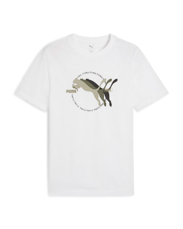 Prodotto: PUMA - T-SHIRT BIANCA GRAPHICS MULTIPLE CAT DA UOMO, 684826-02