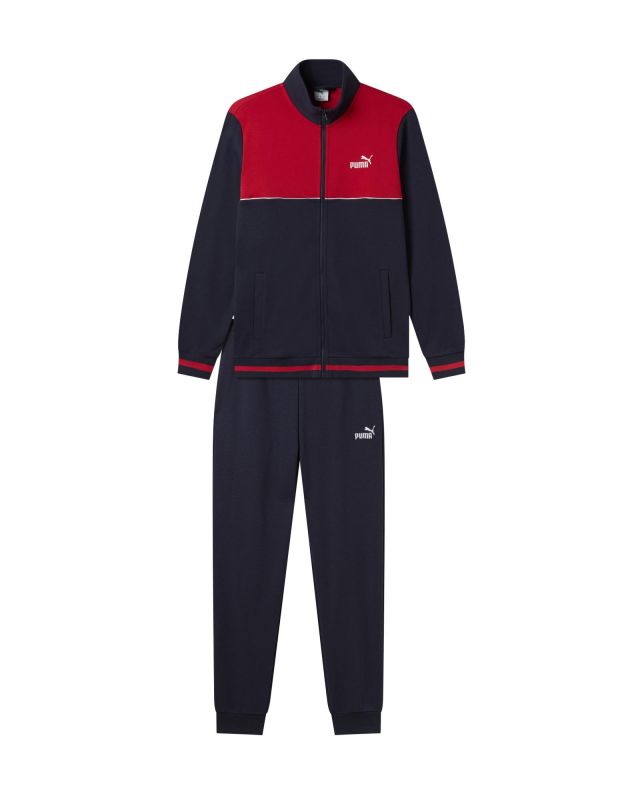 Prodotto: PUMA - COMPLETO TUTA  FULL ZIP BLU E ROSSA  ESSENTIAL TRACK SUIT FZ  DA UOMO,  688967-16