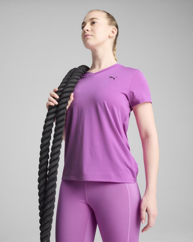 Prodotto: PUMA - T-SHIRT  TAD ESSENTIAL VNECK CICLAMINO DA DONNA, 525890-89