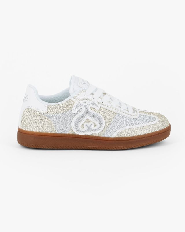 Prodotto: SOLO SOPRANI COUTURE - Sneakers con motivo intreccio oro e argento