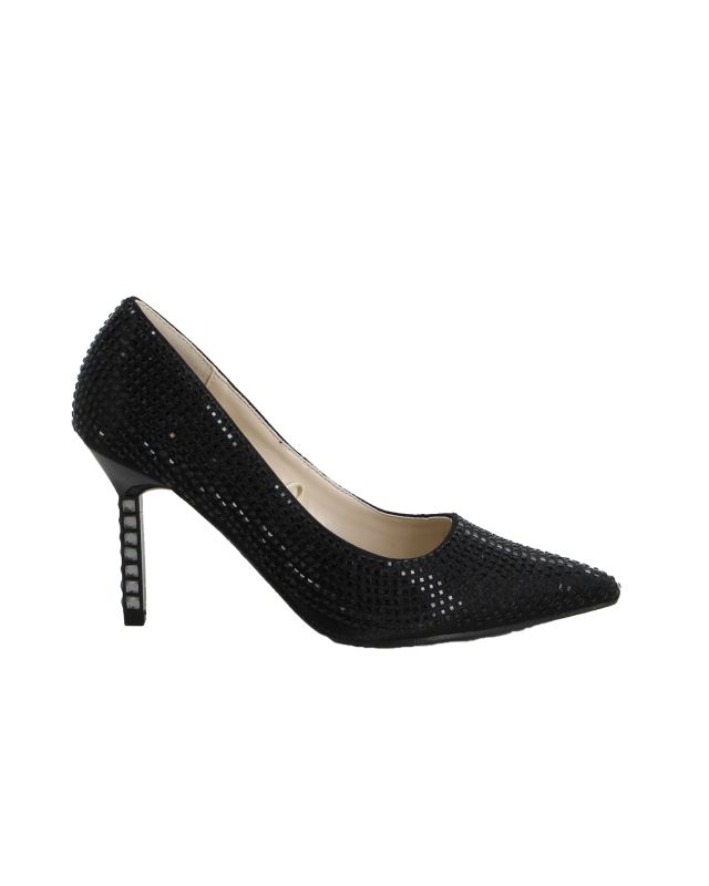 Prodotto: SOLO SOPRANI COUTURE - Décolleté nera rivestita di strass, tacco 8,5CM