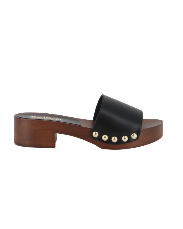 Prodotto: MISS GLOBO - Zoccolo nero, tacco 4CM - MADE IN ITALY