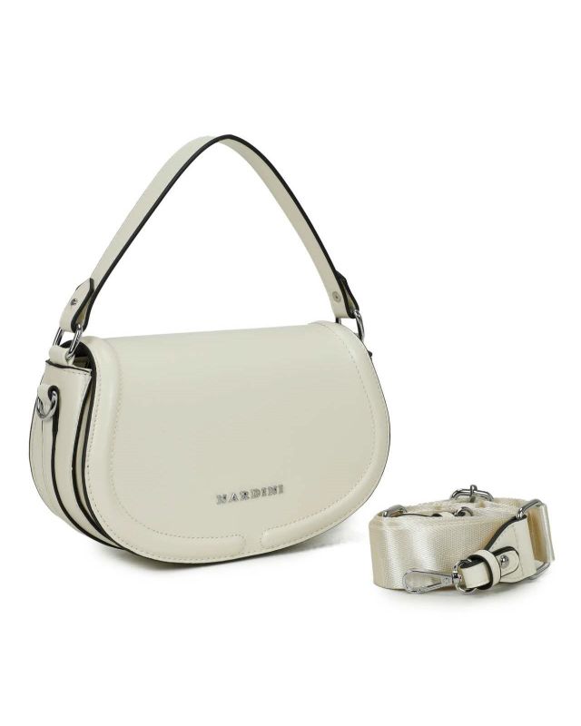 Prodotto: NARDINI - Minibag beige con patta e tracolla removibile