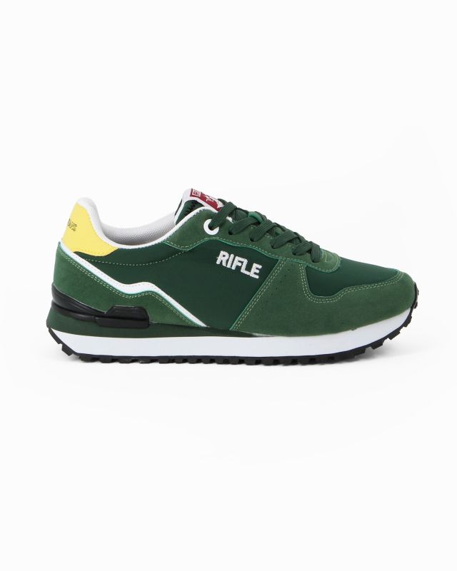 Prodotto: RIFLE - Sneakers verde da uomo con lacci